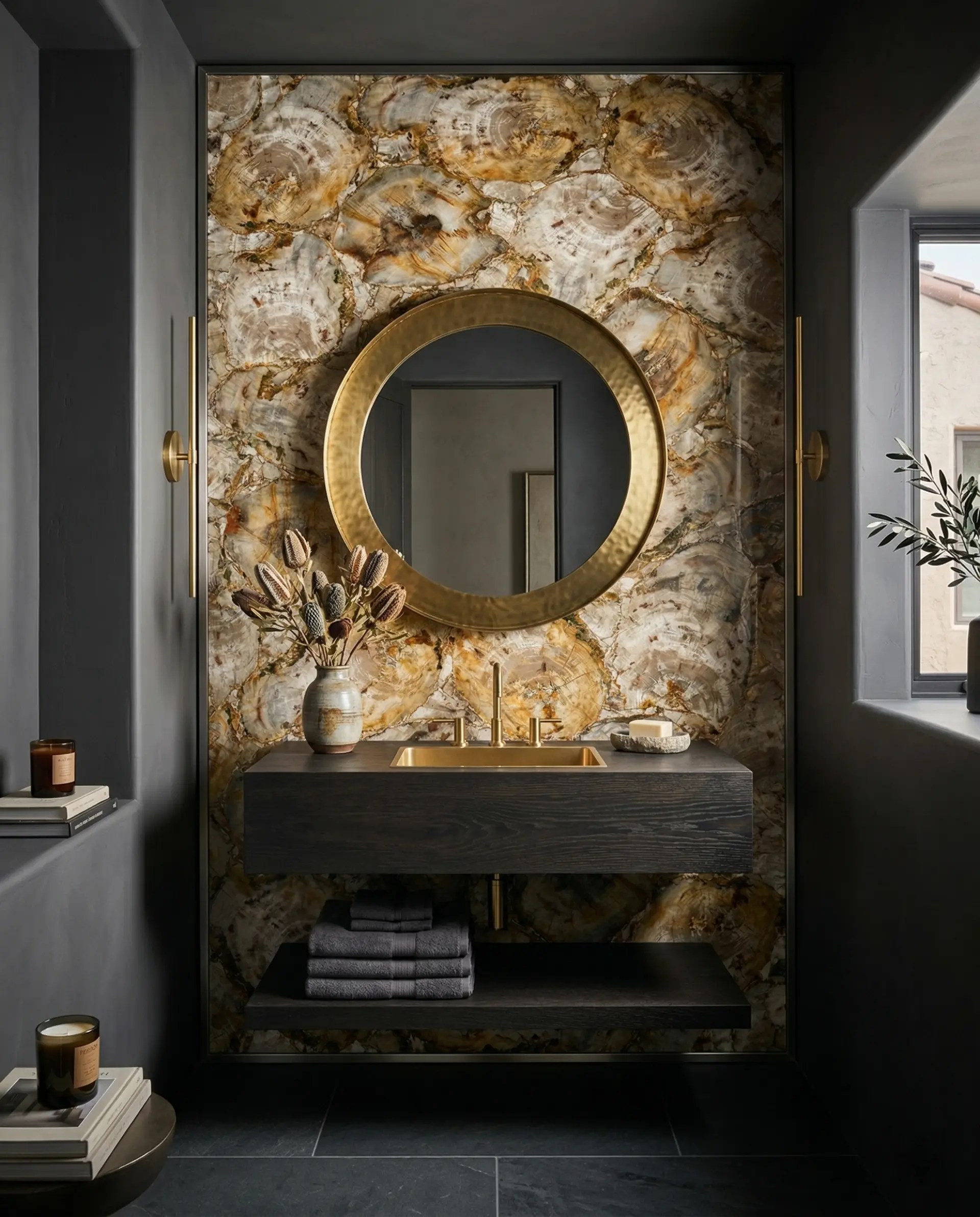 Beige Petrified Wood With Gold inspiration – Powder