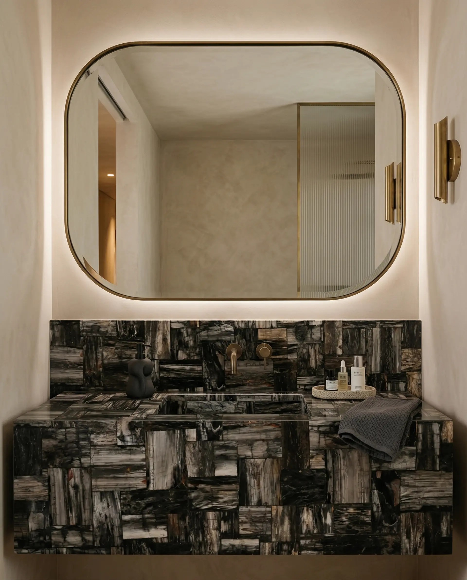Black Petrified Wood Retro inspiration – Powder