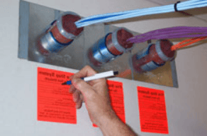 The image shows the fire stop system.
