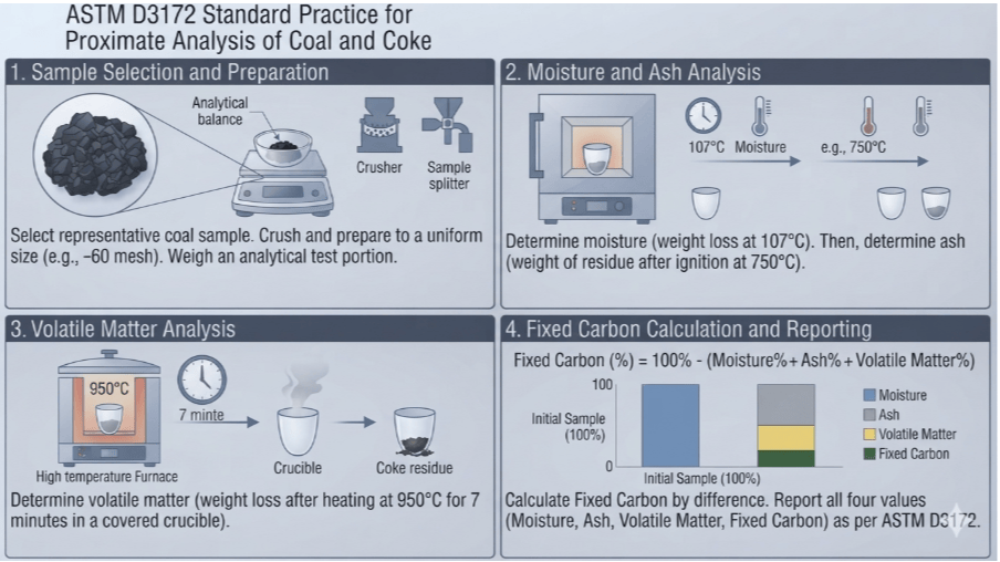 This image depicts an analytical balance used for coal and coke analysis as per ASTM D3172.