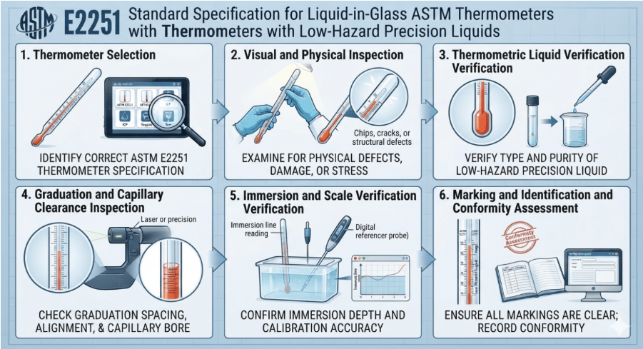 This image depicts a thermometer used to determine temperature as per ASTM E2251.