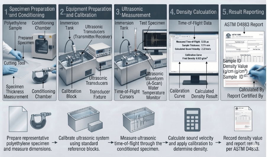 This image shows ultrasonic transducers used for density measurement as per ASTM D4883.