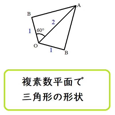 複素数平面で三角形の形状 数学の偏差値を上げて合格を目指す