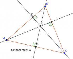 Theorems on centroid, orthocenter, and circumcenter