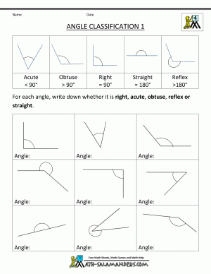 geometry grade 4th math angle classification angles worksheets worksheet shapes activities 3rd lines sheet maths pdf shape vocabulary 5th salamanders