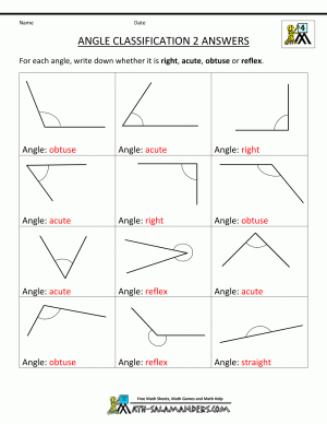 math geometry grade 4th worksheets angles angle salamanders shapes worksheet 2d classifying answers triangle pdf classification maths fourth measure lines