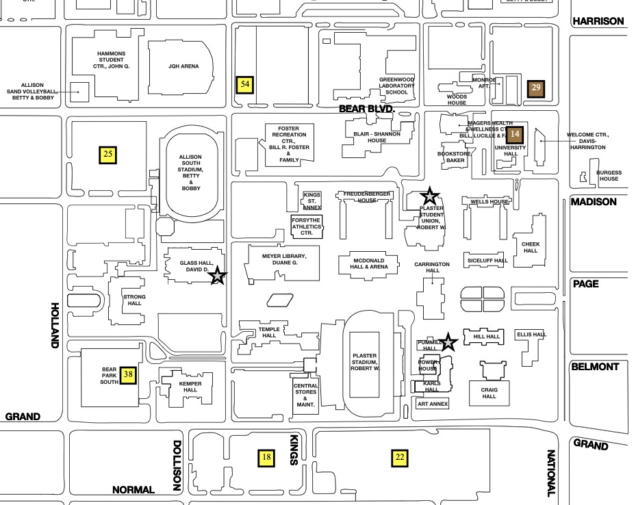 Printable Mizzou Campus Map Printables Templates Free Missouri State University.