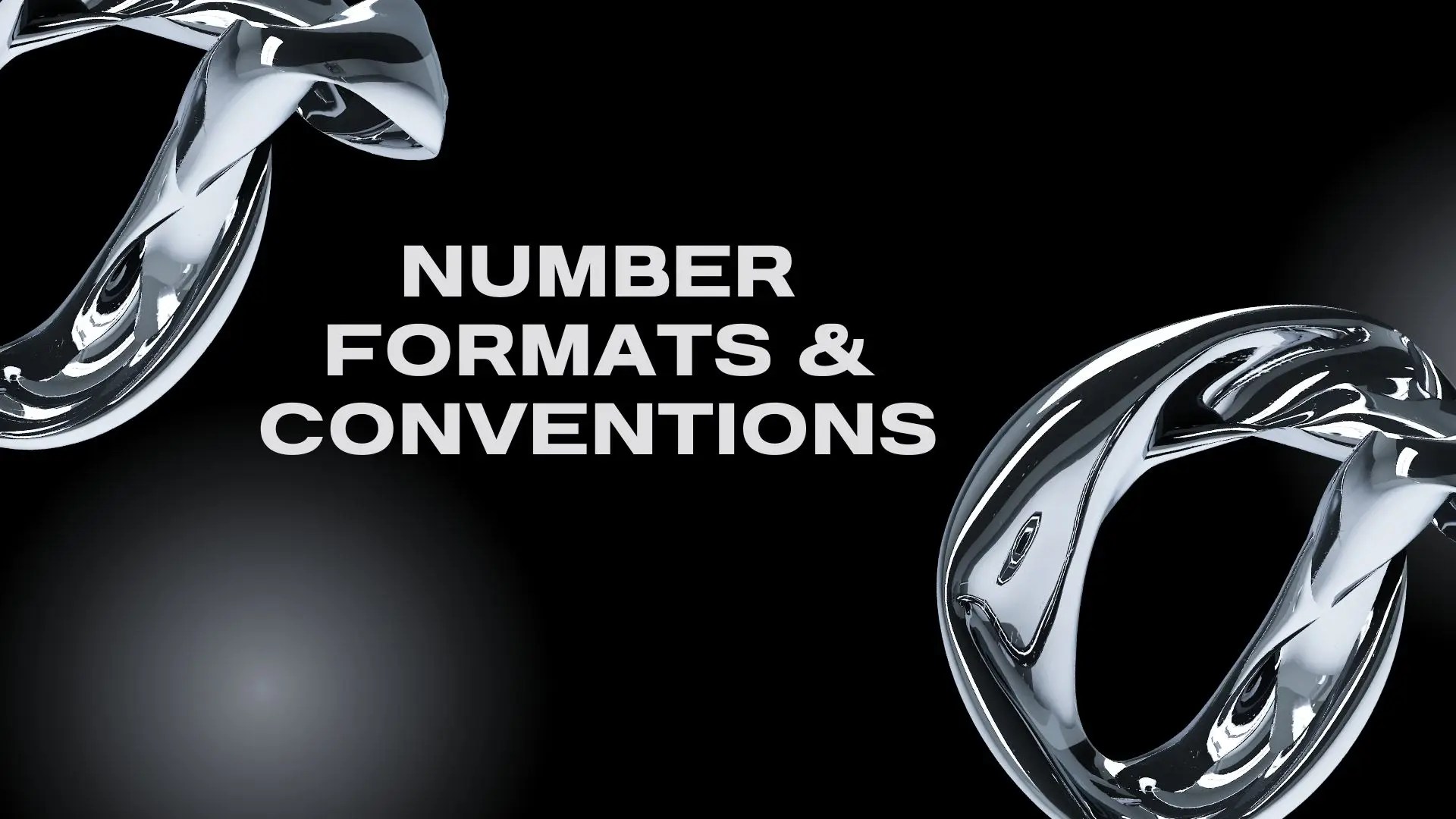 G10 Number formats & conventions