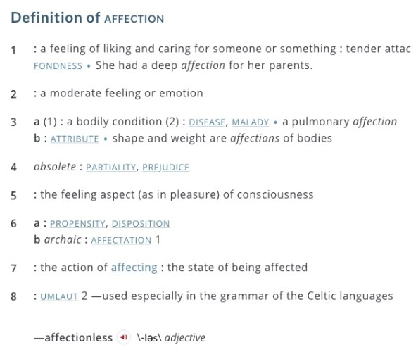 affection definition