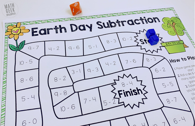 Math board games for preschoolers and kindergarteners · count your chickens · hi ho! Earth Day Math Games For Kids Free Math Geek Mama