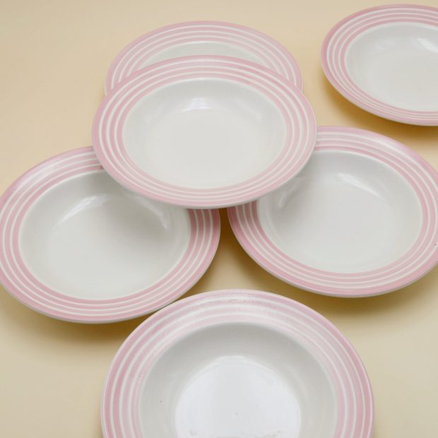 Les assiettes creuses roses