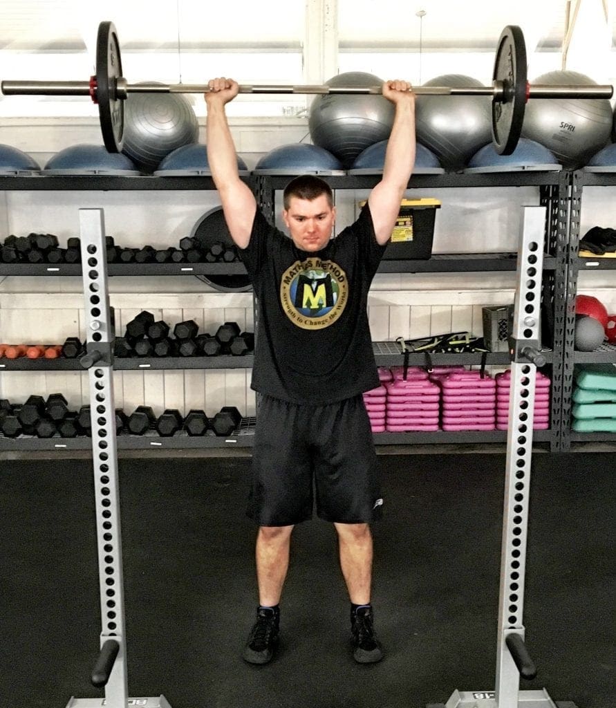 Barbell Shoulder Military Press Exercise 4