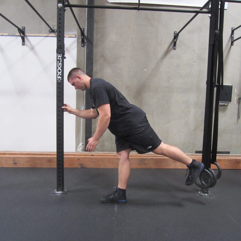 Hamstring activation squat warm up exercise 2