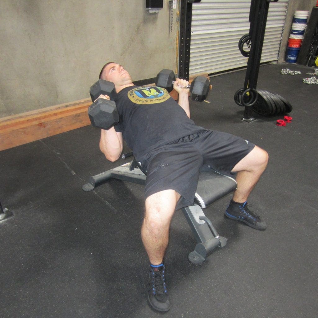 Incline Dumbbell Press Exercise 1