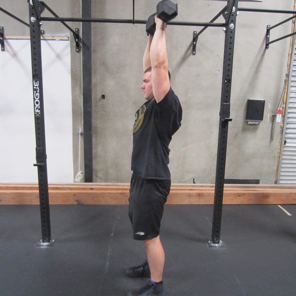 Dumbbell Overhead Press Exercise 3