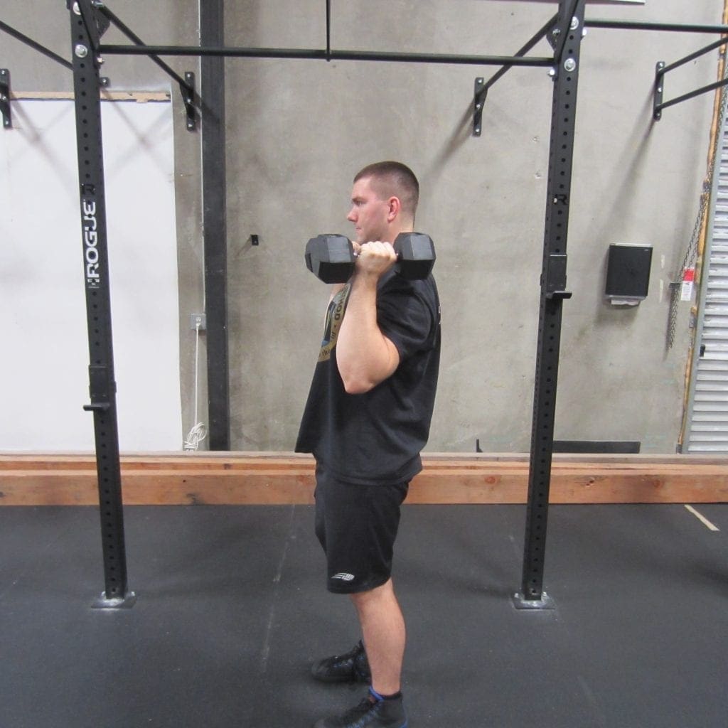 Dumbbell Overhead Press Exercise 1
