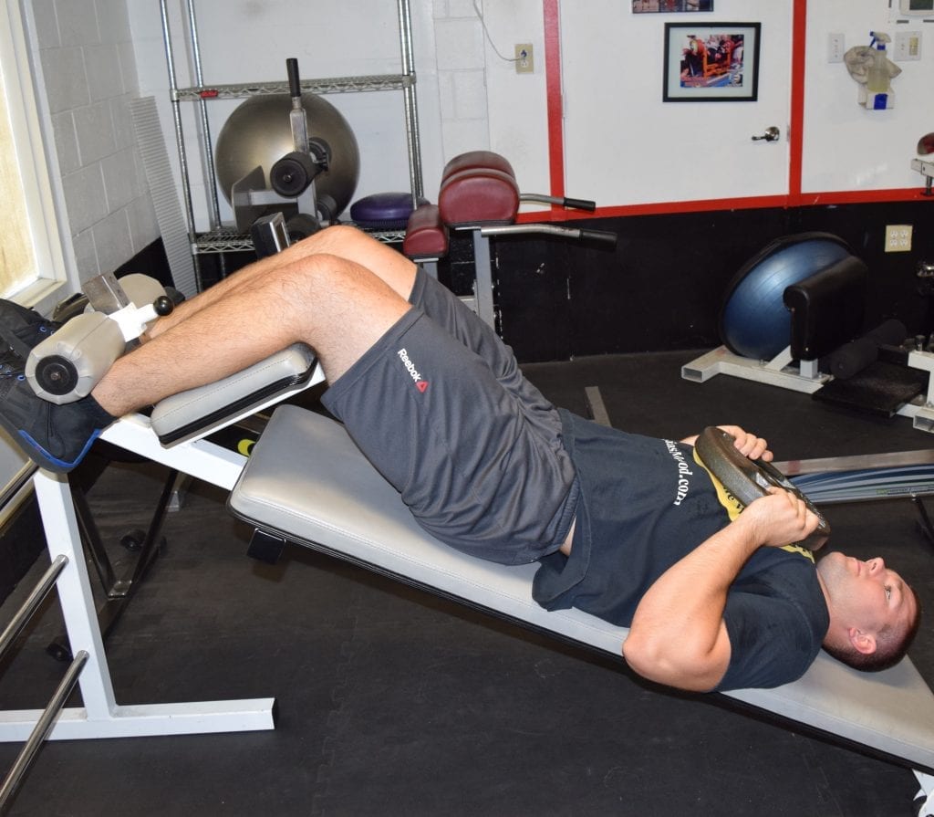 Weighted Decline Abdominal Crunches 6