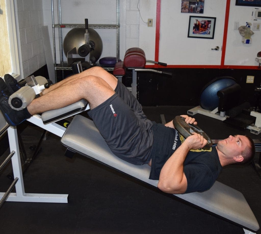 Weighted Decline Abdominal Crunches 4