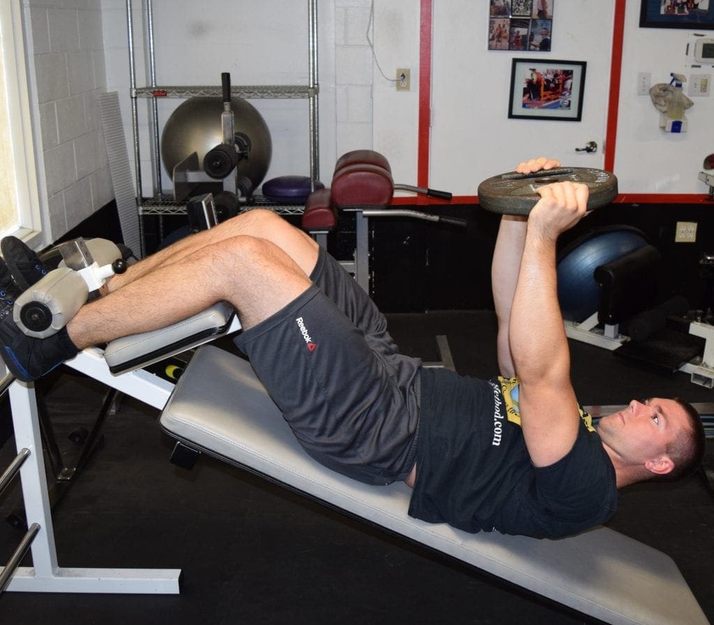 Weighted Decline Abdominal Crunches 1