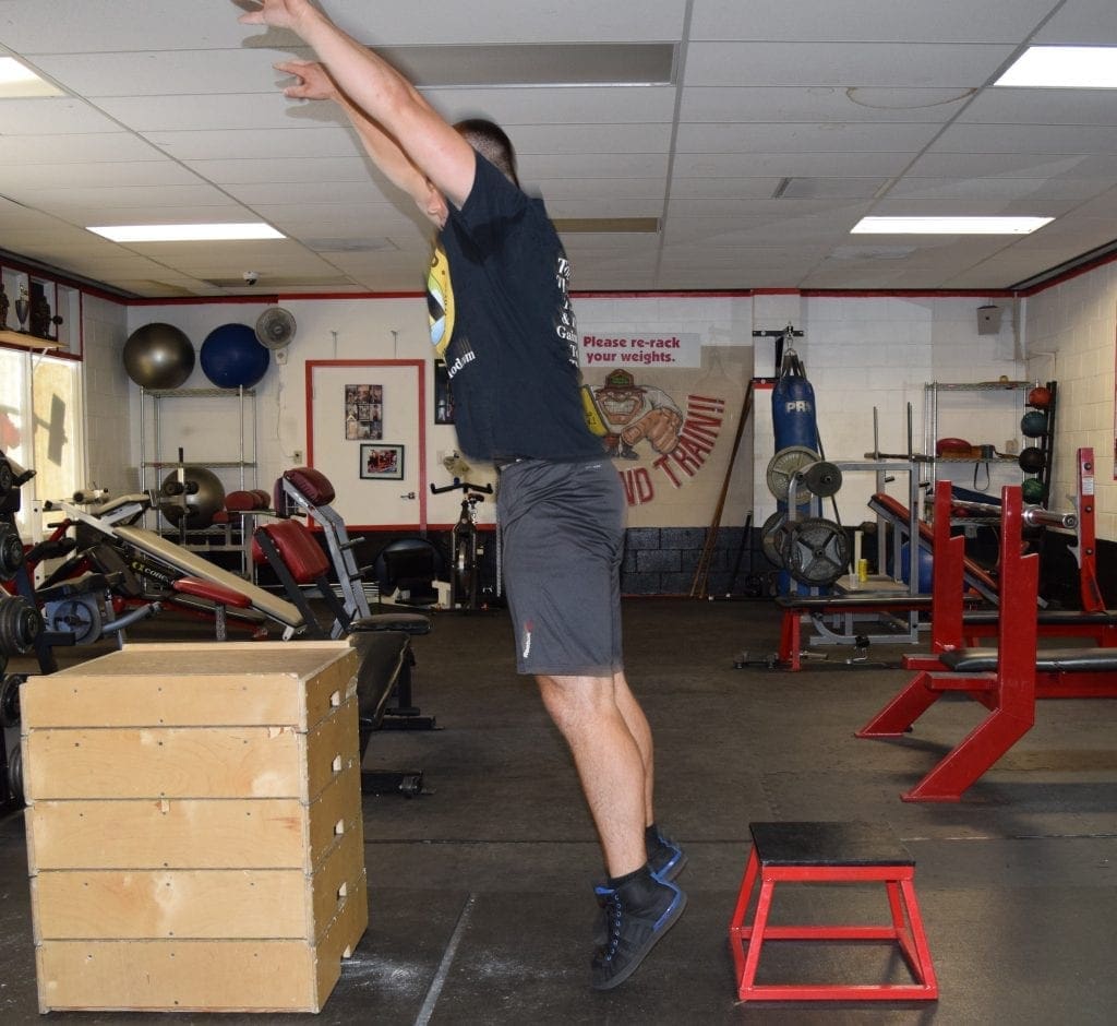 Plyometric Seated Box Jump Exercise 4