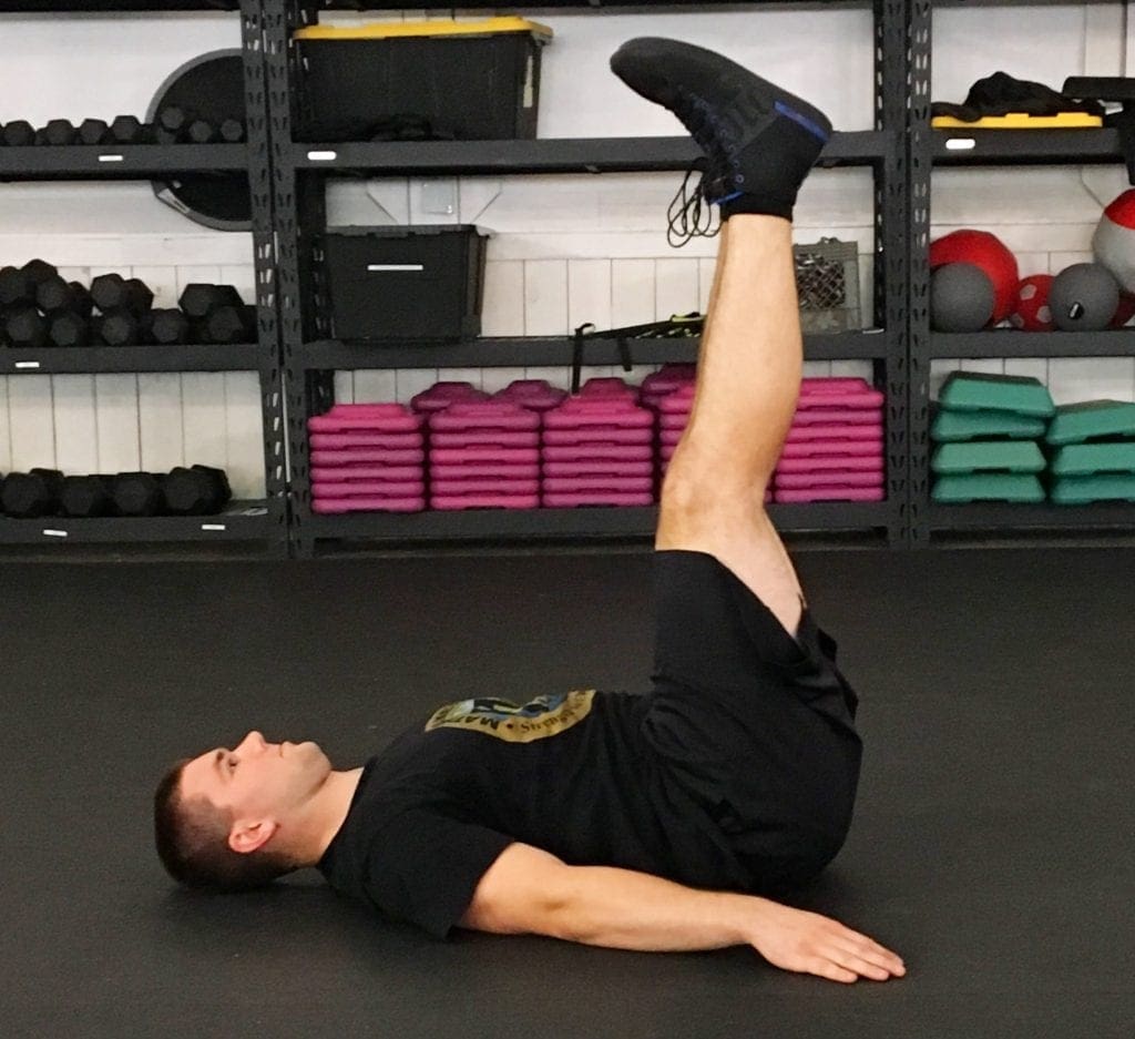 Lying Leg Raises Abs Exercise 1