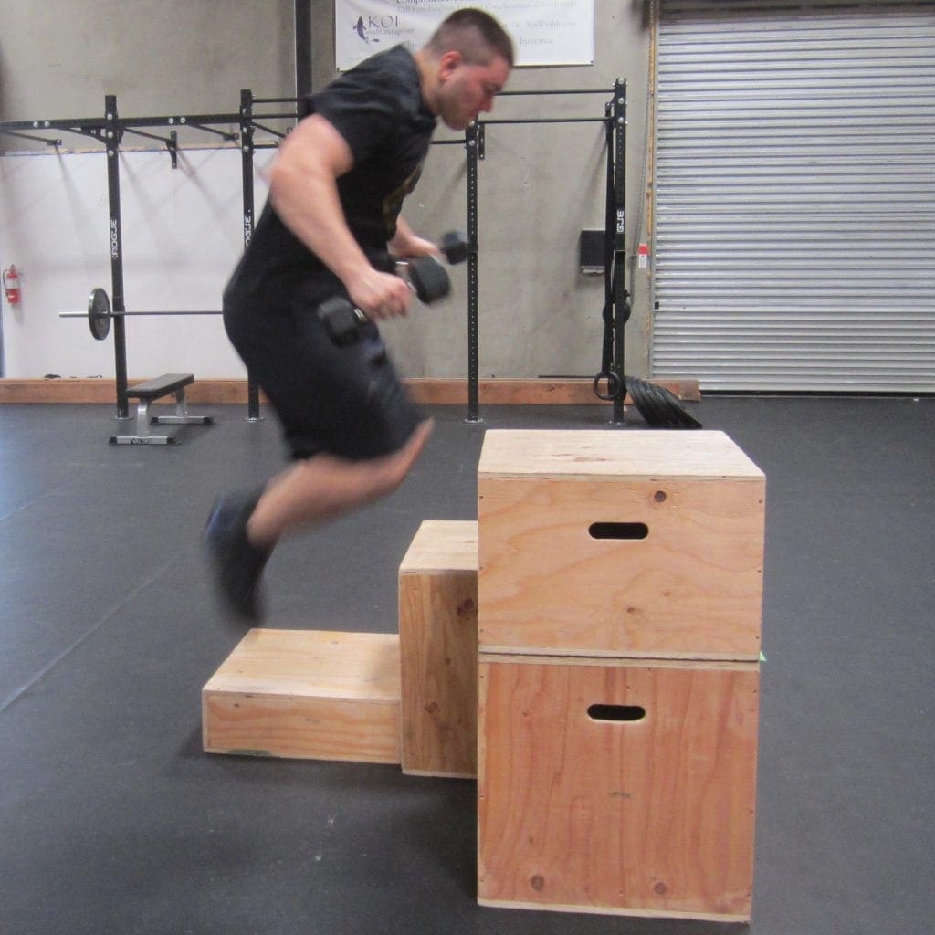 Weighted Box Jump Plyometric Exercise 3