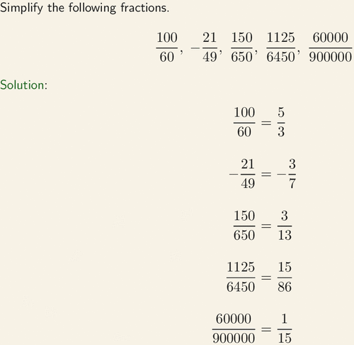 Fractions to simplify