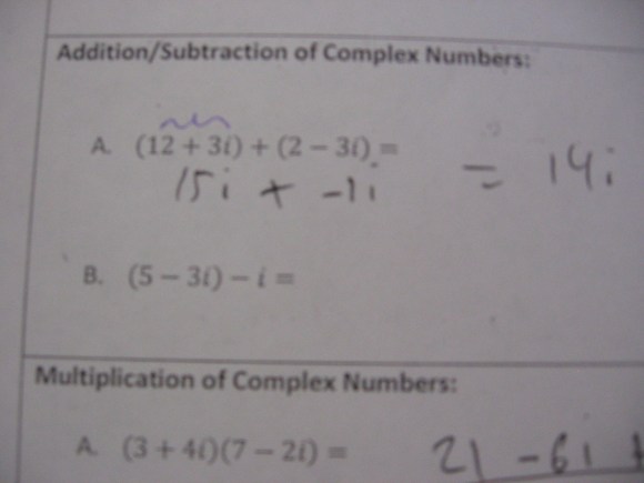Adding Complex Numbers – Math Mistakes