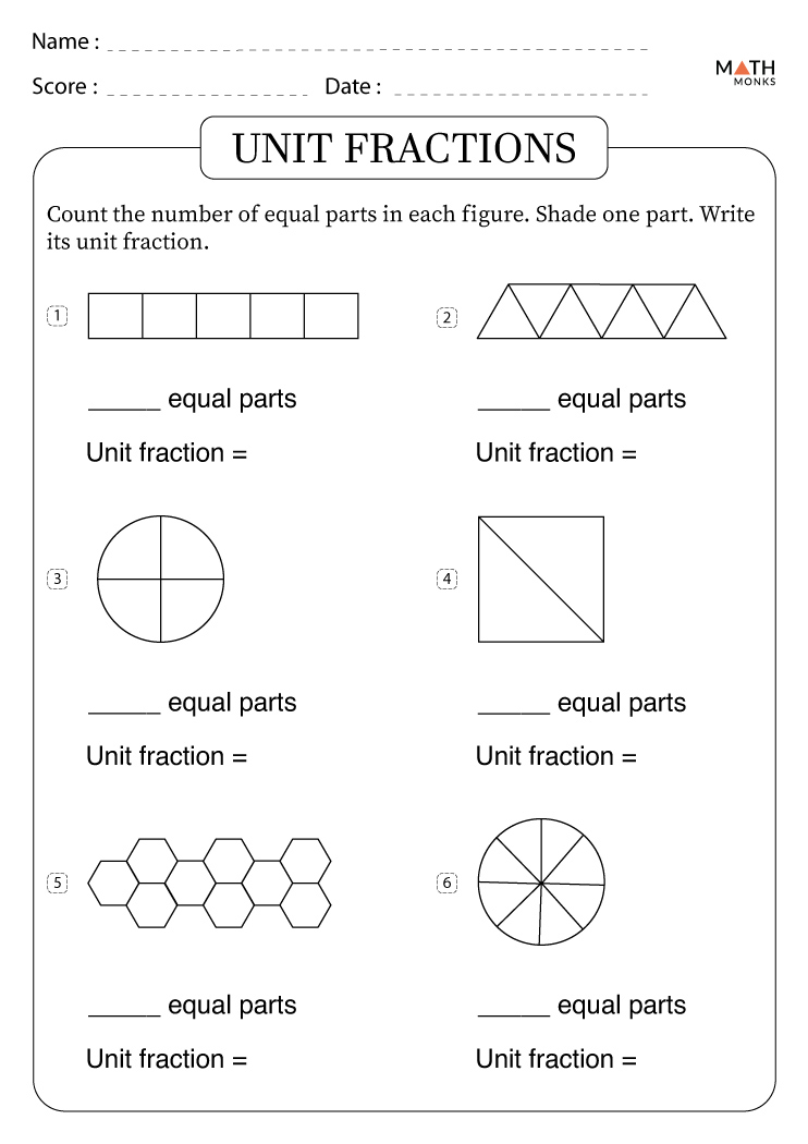 Fractions worksheets with answer key