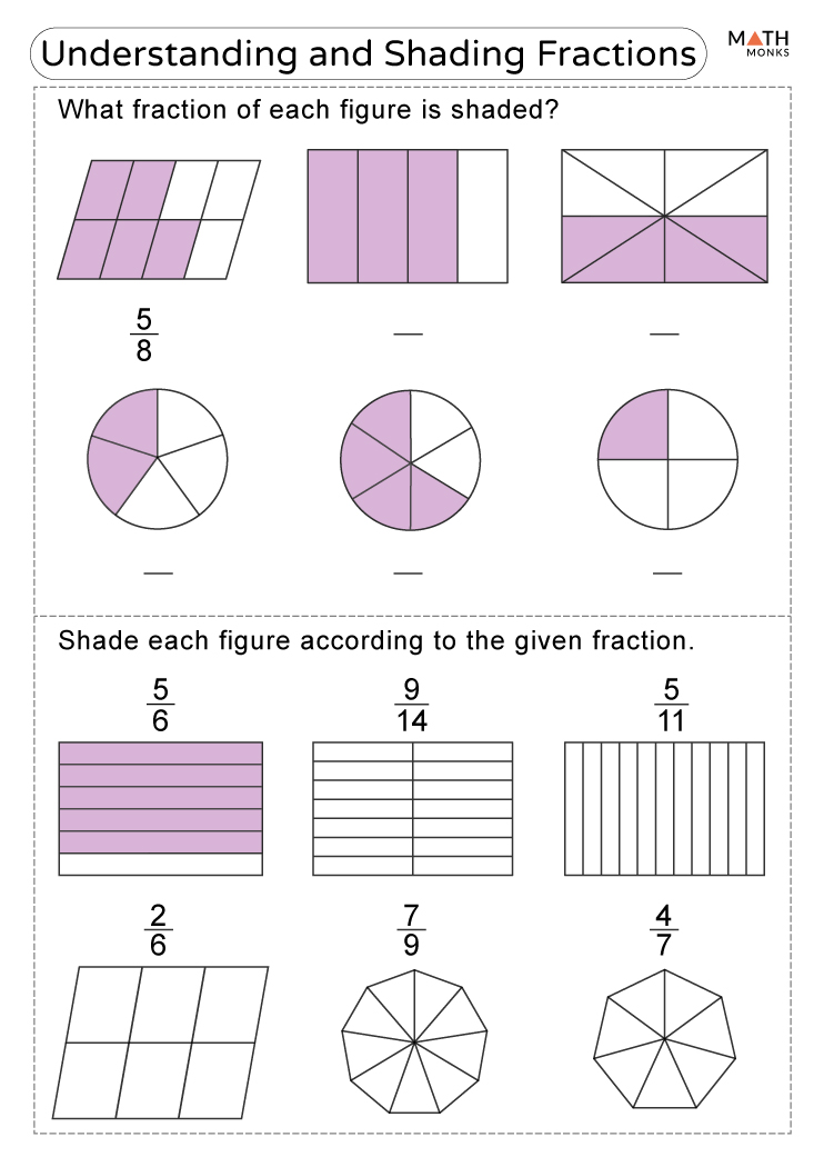 3rd grade fractions worksheets with answer key
