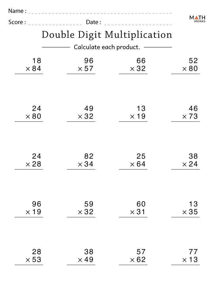 Double Digit Multiplication Worksheets Math Monks Worksheets Library - Premium Mountain Texture Gallery - 8K