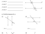 Parallel Lines And Transversals Worksheets Math Monks