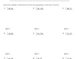 Greatest Common Factor Worksheets Math Monks