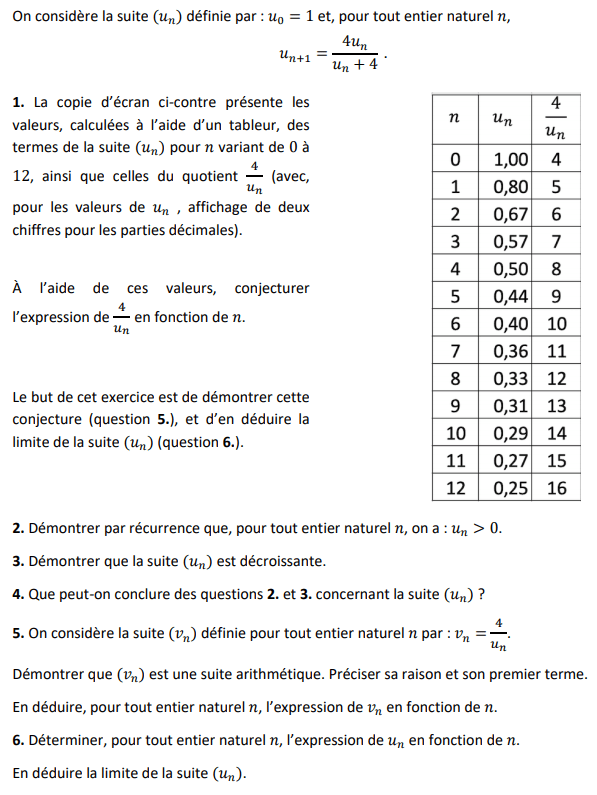 Bac de maths 2023 en terminale