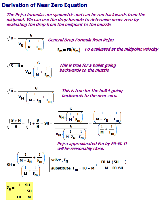 Derivation of Pejsa PointBlank Range Formula Math Encounters Blog