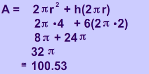 area cylinder formula solid answer math geometry examples graphic shape mathwarehouse below