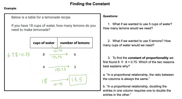 Finding the Constant of Proportionality Finding the Constant of Proportionality