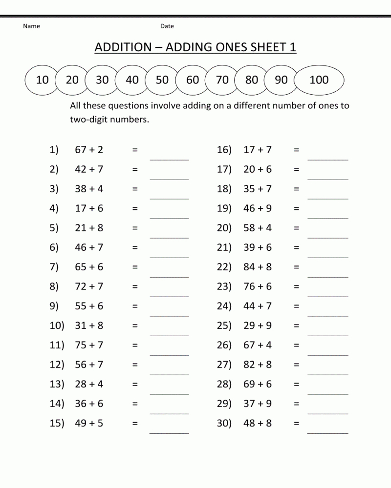 Printable 3rd grade math worksheets