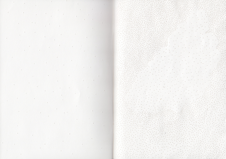 bplp carnet 01, papier perforé à l'aiguille, 21 x 15 cm.