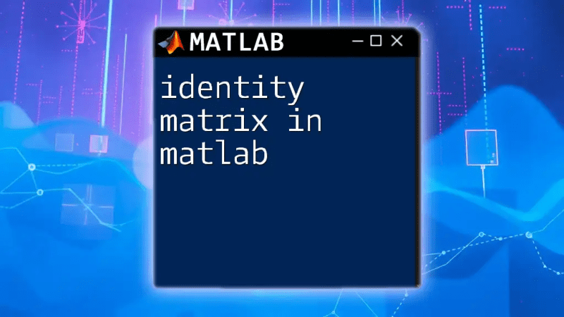 Mastering Matlab Eye Quick Guide To Creating Identity Matrices - Premium Abstract Illustration Gallery - Ultra HD