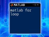 Mastering Matlab For Loop A Quick Guide To Efficiency