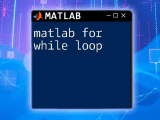 Mastering Matlab For Loop A Quick Guide To Efficiency