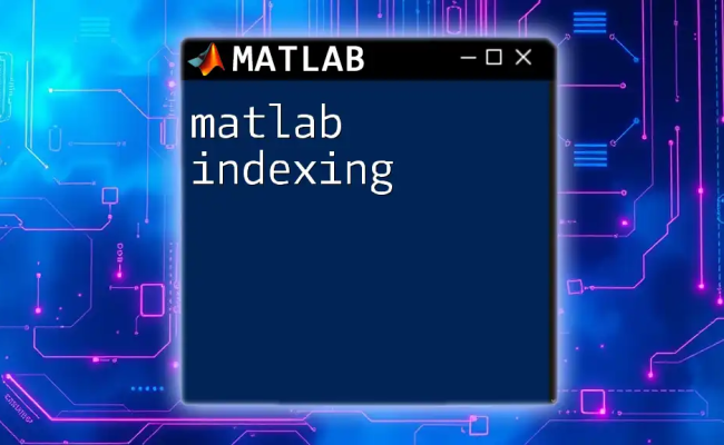 Mastering Matlab Indexing: A Quick Guide