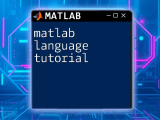 Matlab Language Tutorial Quick Easy Command Guide