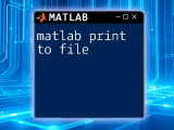 Mastering Matlab Write To File A Quick Guide