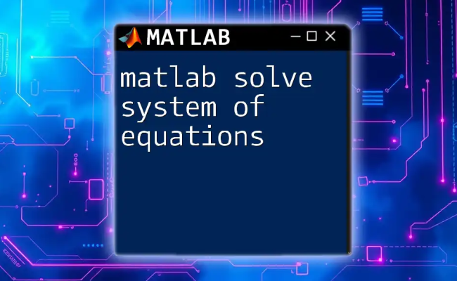 Solving A System Of Linear Equations In Matlab Effortlessly