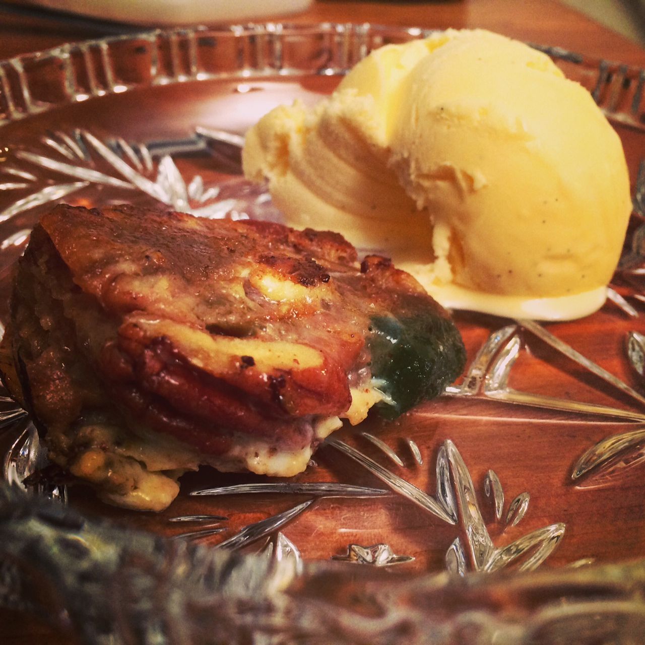 Arme riddere med julekake og vaniljeiskrem