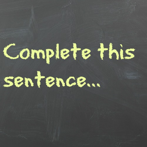 Finishing sentences