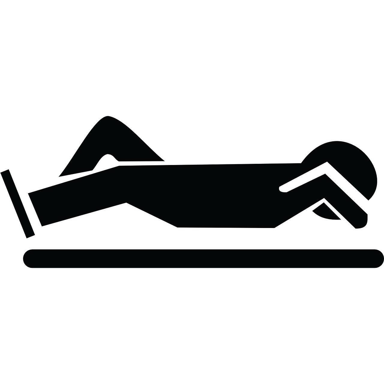 stick figure lying down