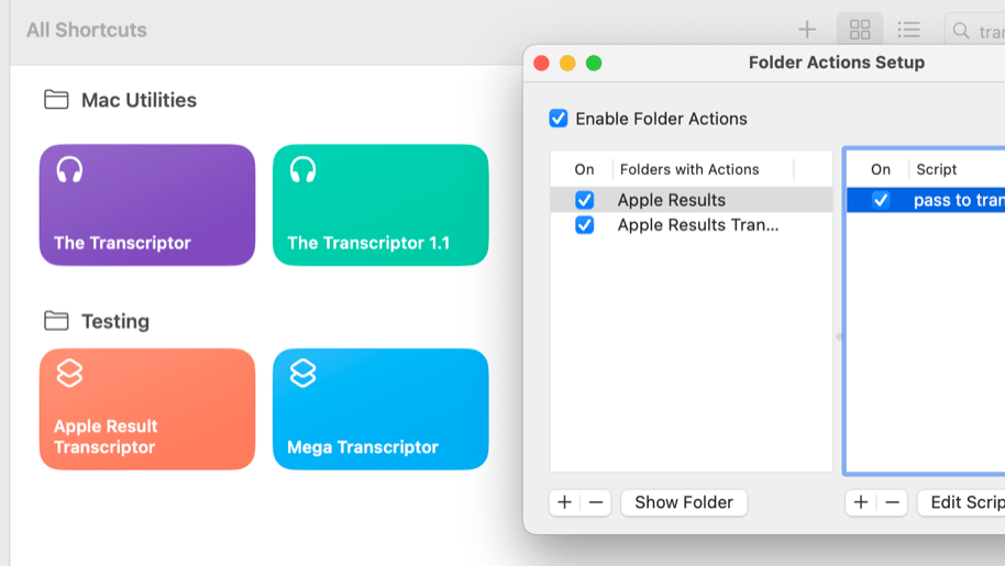 Automating with Shortcuts and macOS Folder Actions »